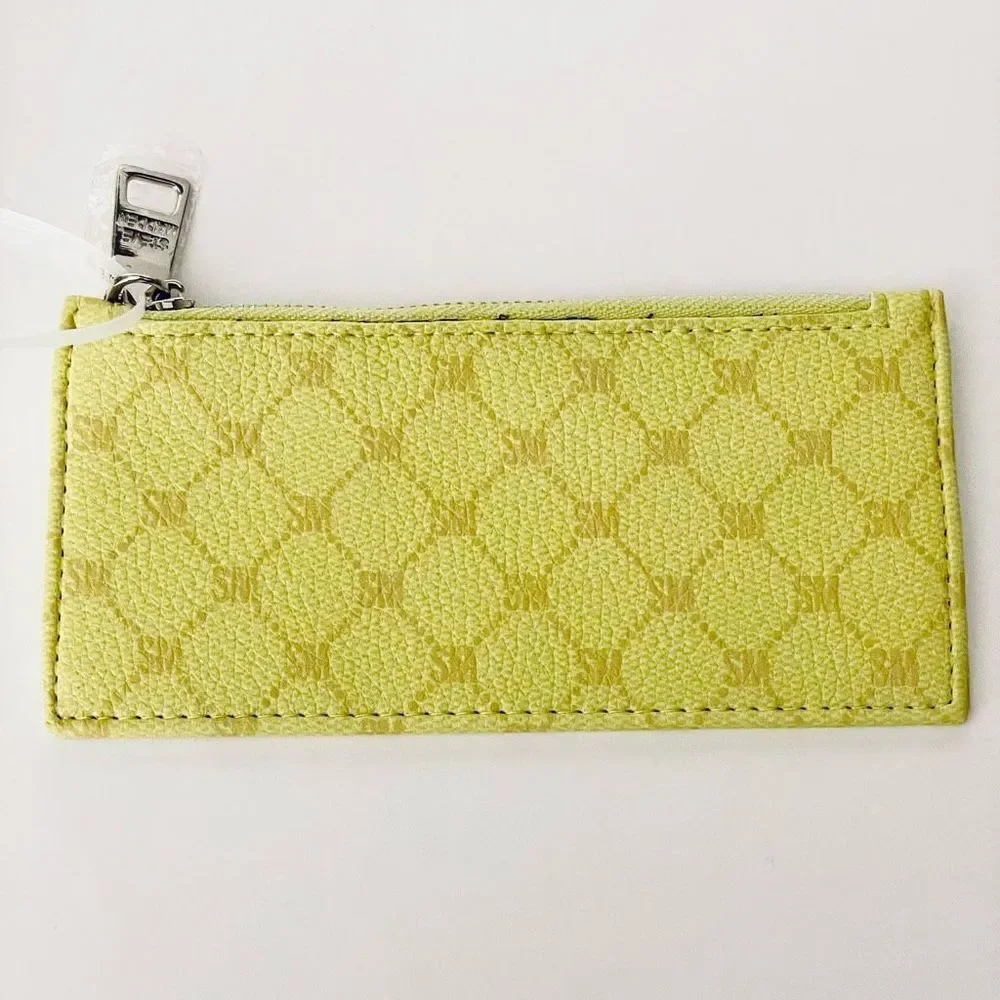NWT Steve Madden Gorgeous BTOMMASO Lemon Green 2 Piece Wallet many compartments!